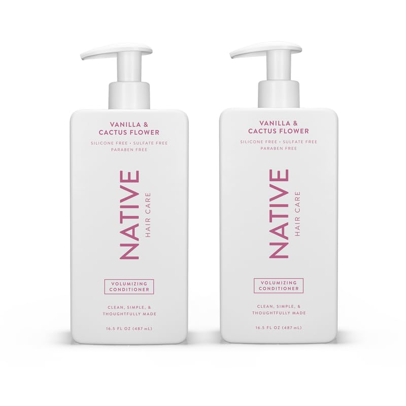 Native Coconut & Vanilla Shampoo and Conditioner Contain Naturally Derived Ingredients | All Hair Types, Color & Treated, Fine to Dry Damaged, Sulfate & Dye Free - 2-Pack