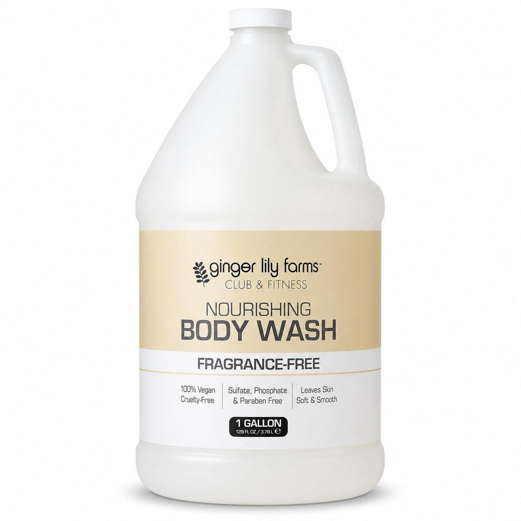 Ginger Lily Farms Club & Fitness Body Wash, 128oz, Fragrance Free