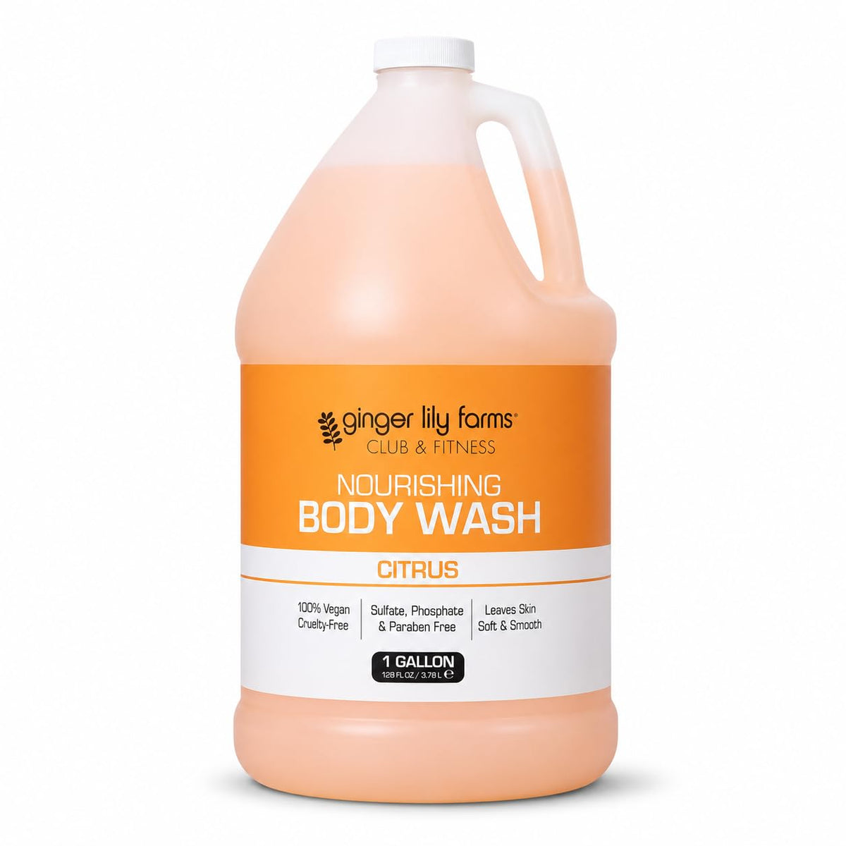 Ginger Lily Farms Club & Fitness Body Wash, 128oz, Fragrance Free