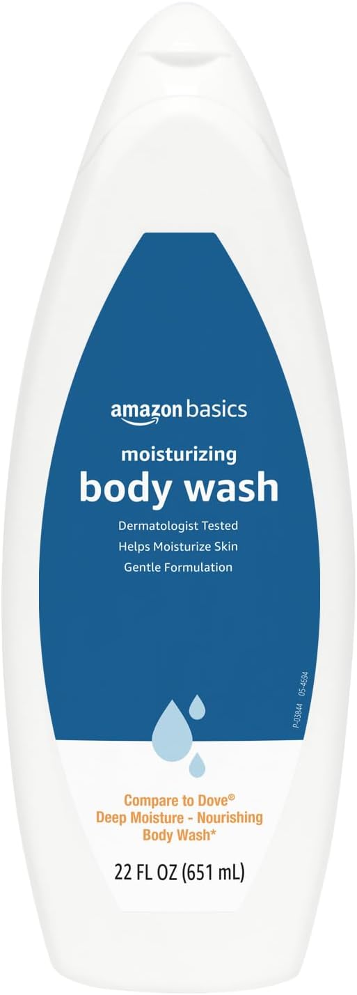 Amazon Basics Moisturizing Body Wash, Fresh Scent, Deep Moisture, Nourishing, Dermatologist Tested, 22 fl oz (1-Pack)