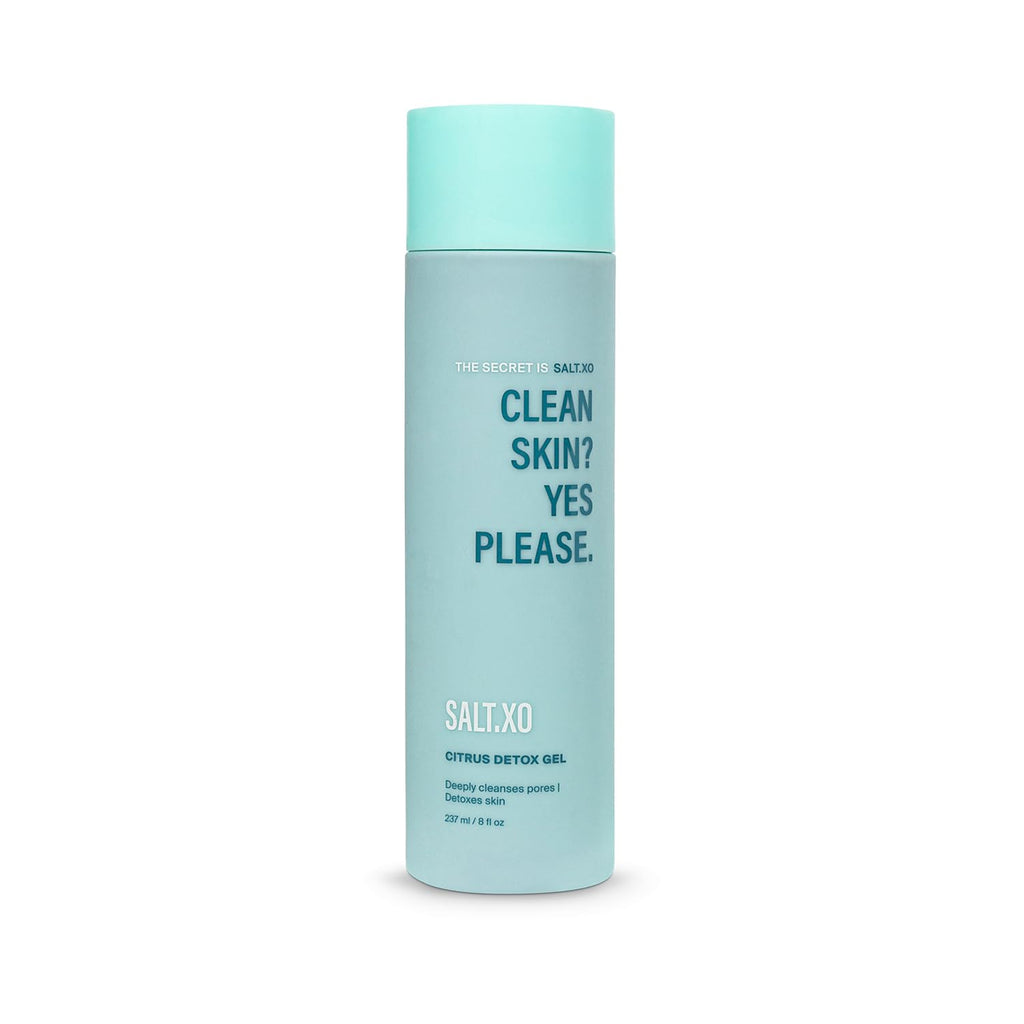salt.xo Citrus Detox Gel Shower Gel, Deep Cleansing Body and Face Cleanser, pH Balancing Shower Gel for Fight Acne, Unclog Pores, Cruelty and Paraben-Free Body Wash Gel (8 Fl Oz)