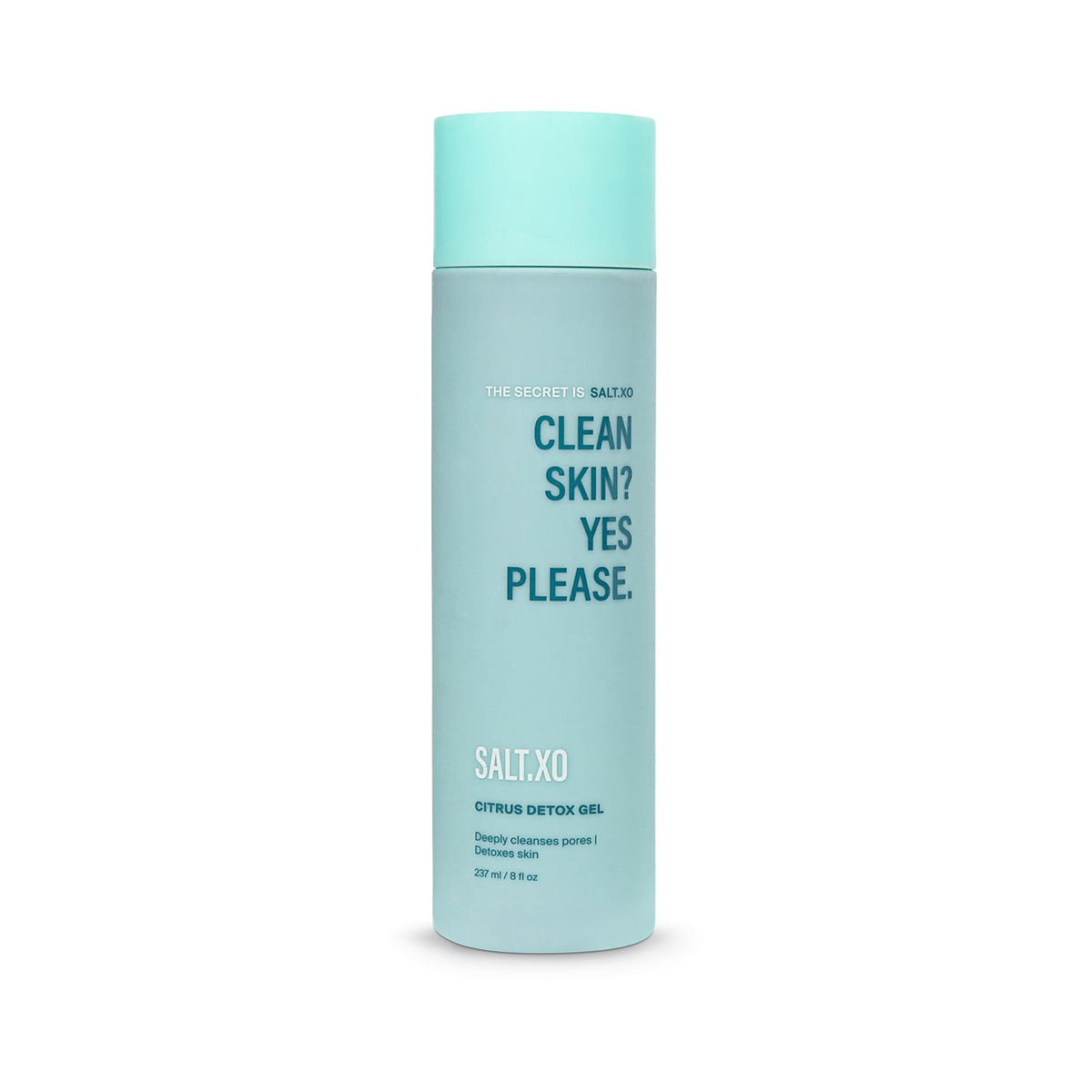 salt.xo Citrus Detox Gel Shower Gel, Deep Cleansing Body and Face Cleanser, pH Balancing Shower Gel for Fight Acne, Unclog Pores, Cruelty and Paraben-Free Body Wash Gel (8 Fl Oz)