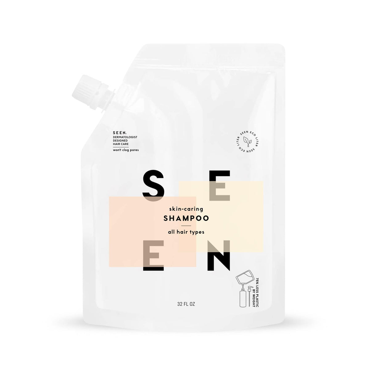 SEEN Shampoo, Fragrance Free - Non-Comedogenic Hair Shampoo- Dermatologist-Developed - Safe for Sensitive, Eczema & Acne Prone Skin