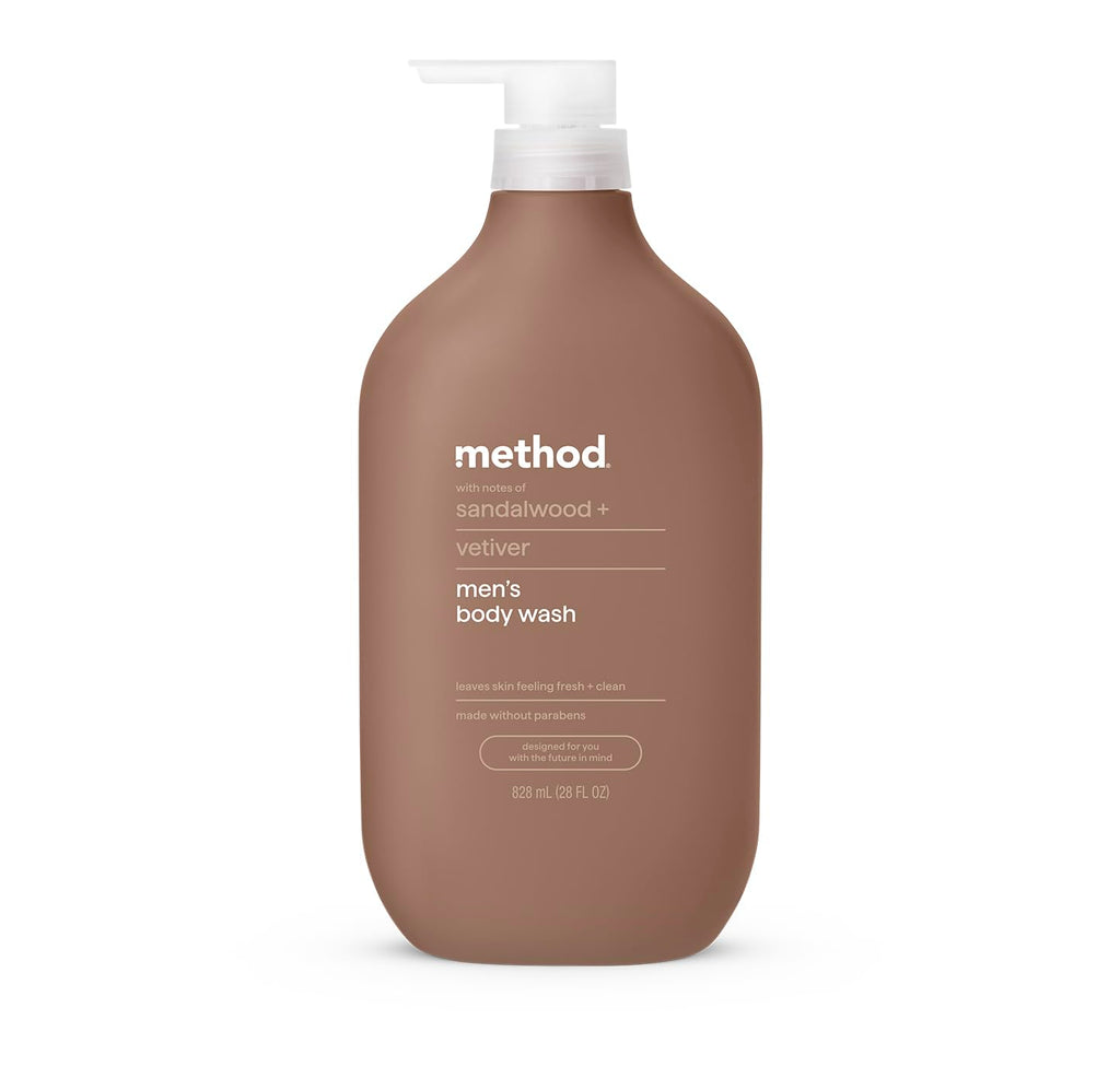 method Men’s Body Wash, Sandalwood + Vetiver, 28 fl oz