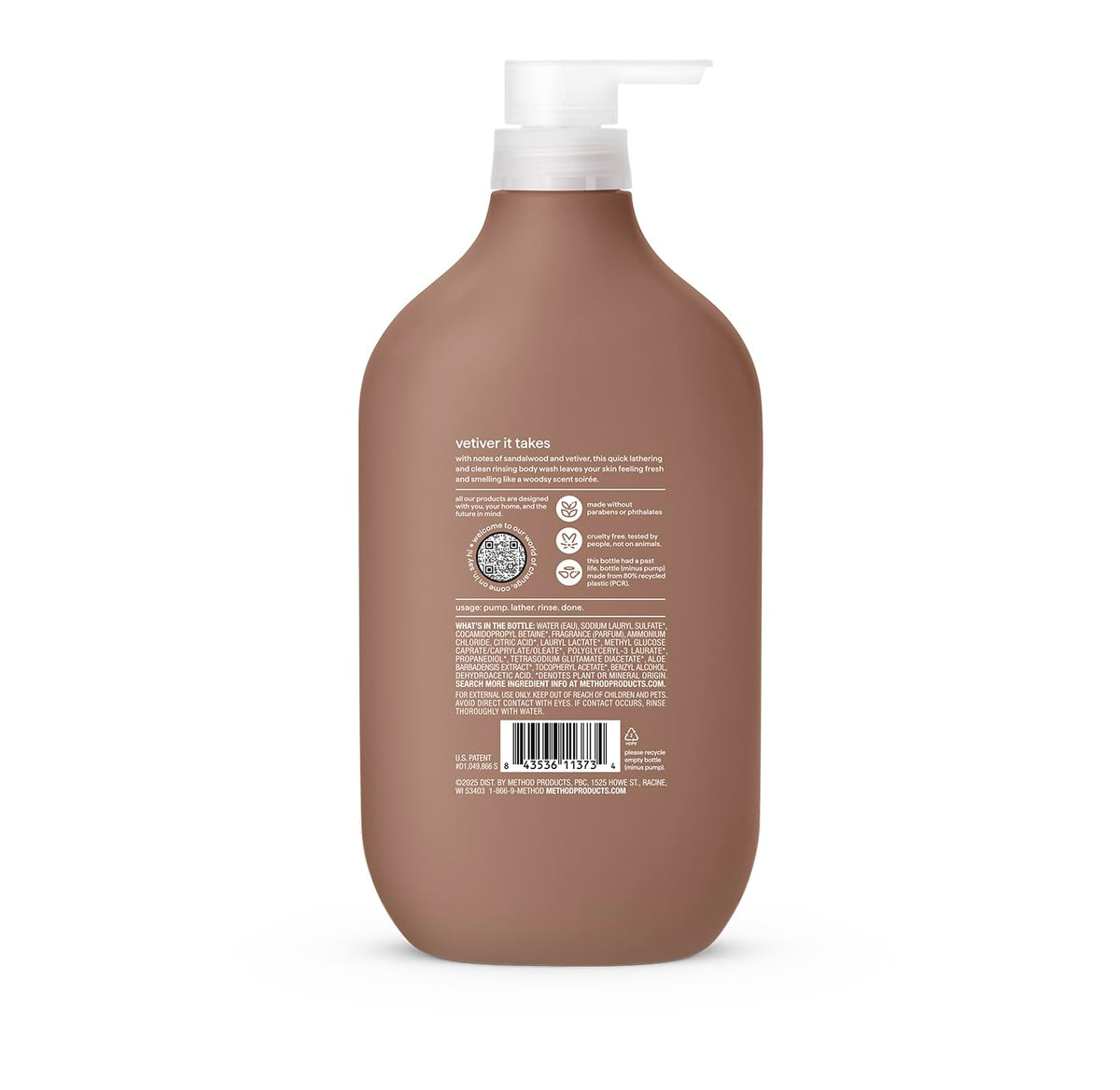 method Men’s Body Wash, Sandalwood + Vetiver, 28 fl oz