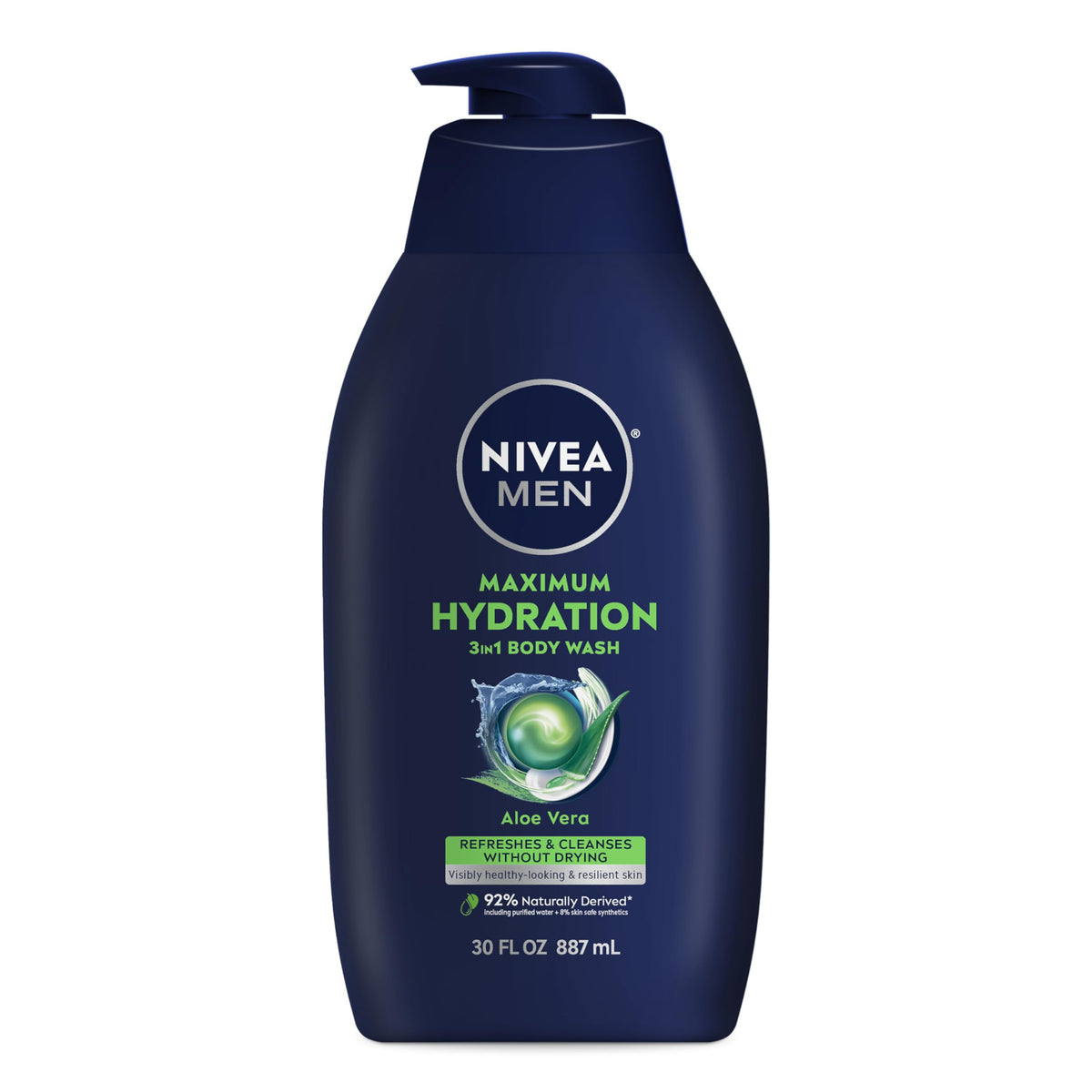 NIVEA MEN Maximum Hydration 3-in-1 Body Wash, Multipack, 3 x 16.9 FL OZ