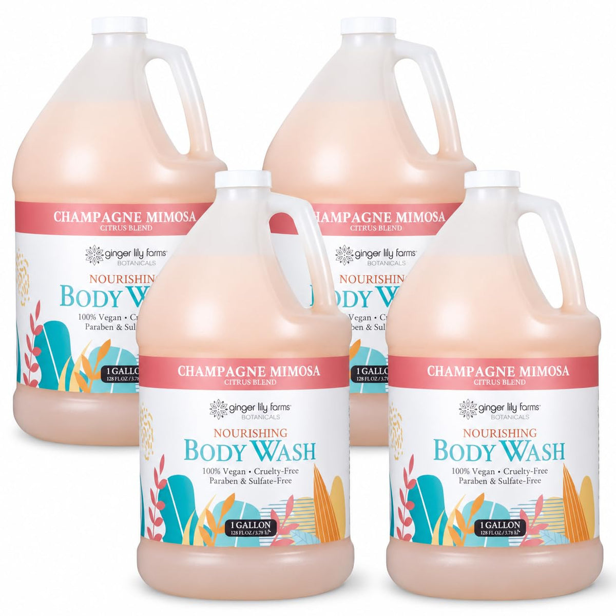Ginger Lily Farms Botanicals Body Wash, 128oz, Island Tranquility