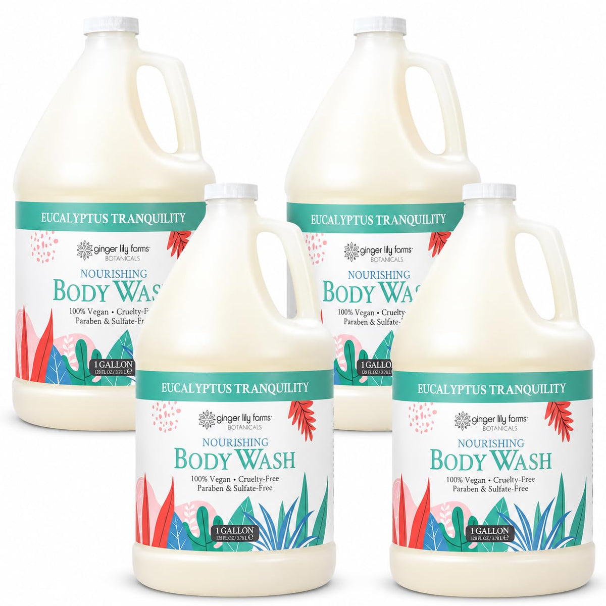 Ginger Lily Farms Botanicals Body Wash, 128oz, Island Tranquility