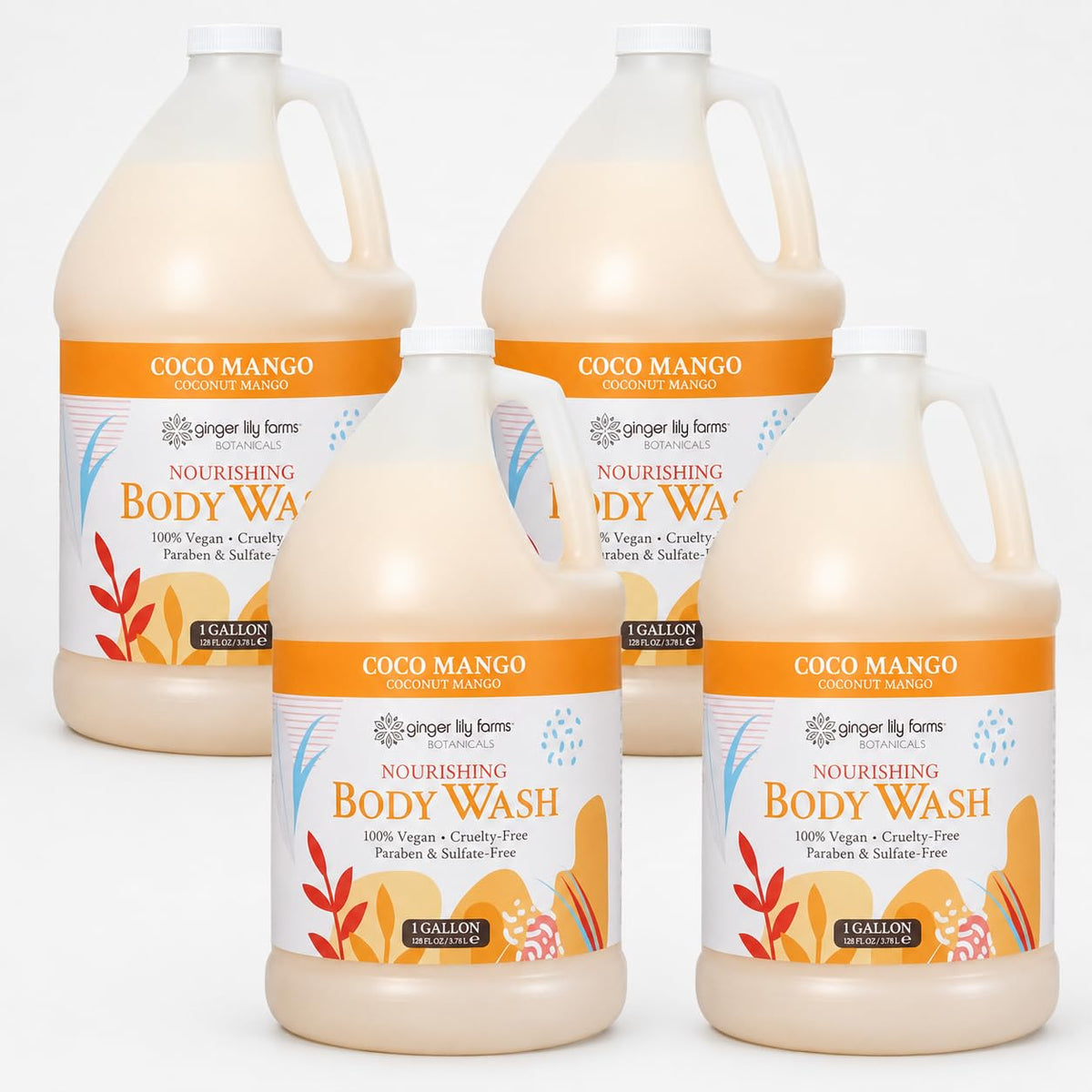 Ginger Lily Farms Botanicals Body Wash, 128oz, Island Tranquility