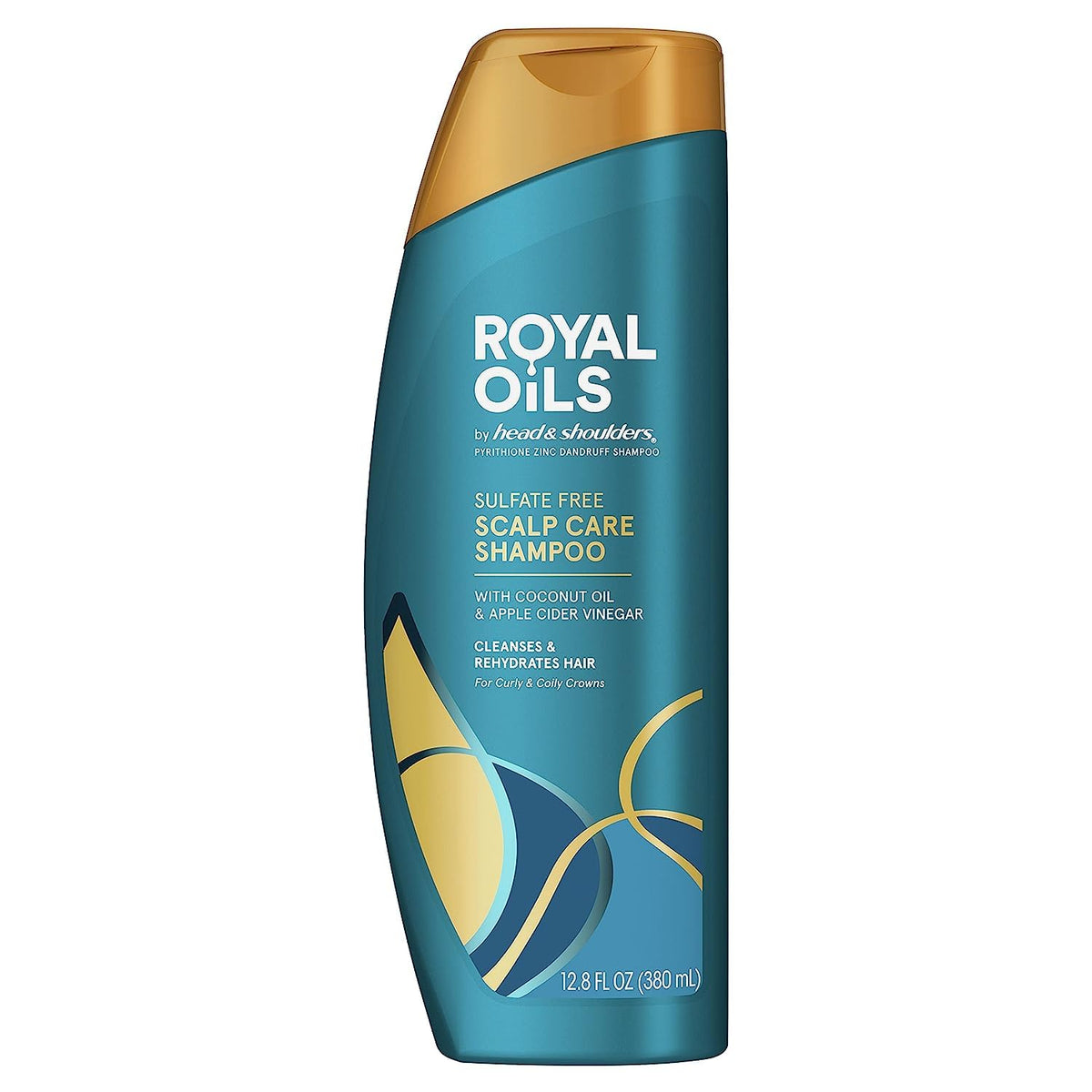 Head & Shoulders Anti-Dandruff Scalp Care with Coconut Oil, Royal Oils Moisture Renewal Conditioner, 1% Pyrithione Zinc, for Natural and Curly Hair, 13.5 fl oz