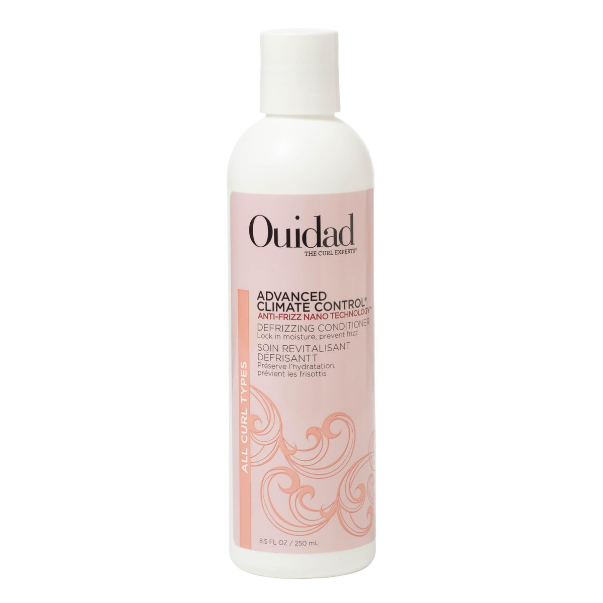 Ouidad Advanced Climate Control Defrizzing Conditioner for Curly Hair – Hydrates, Smooths & Defines Curls, Blocks Humidity & Frizz, Ceramides & Shea Lock In Moisture, All Curl Types, Sulfate-Free