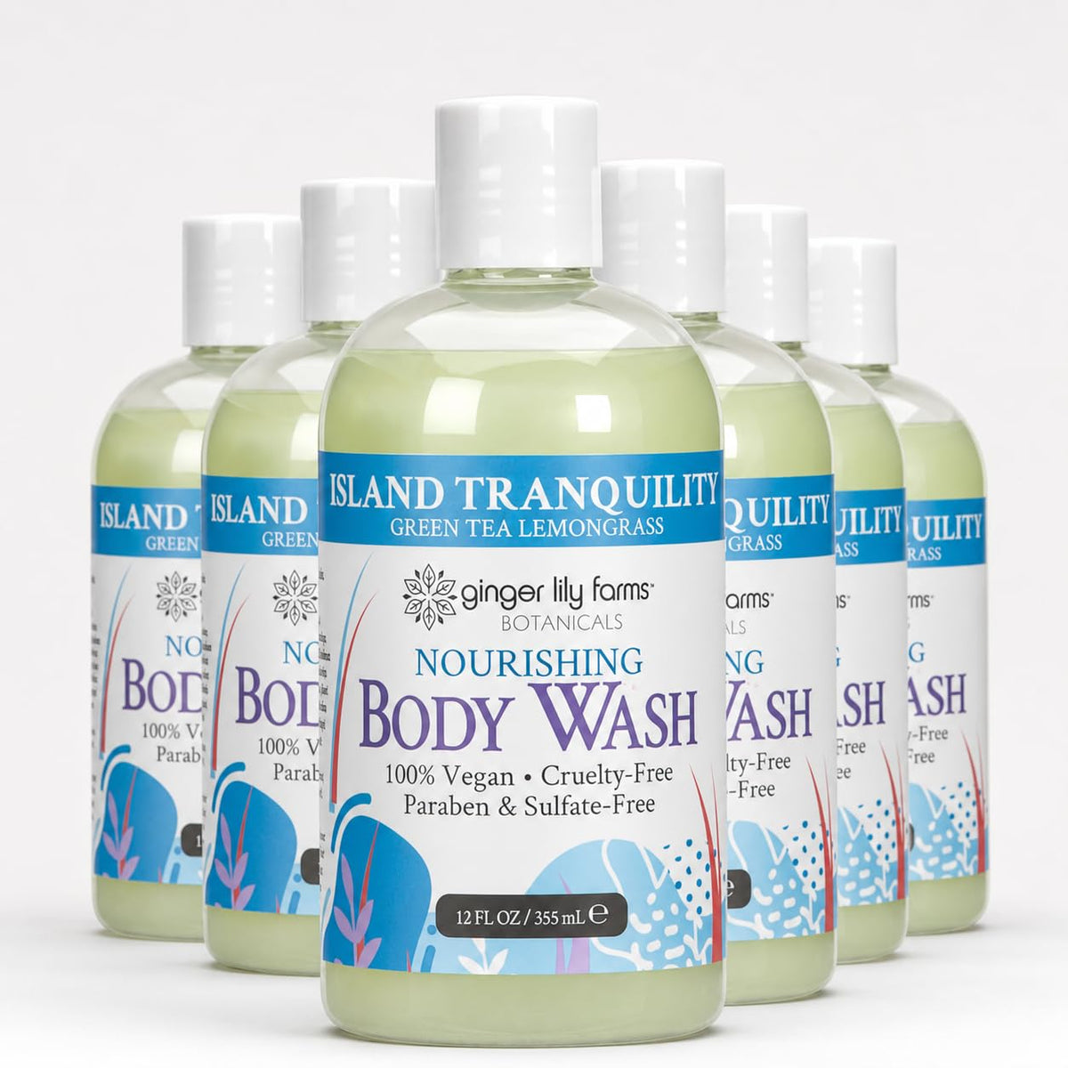 Ginger Lily Farms Botanicals Body Wash, 128oz, Island Tranquility
