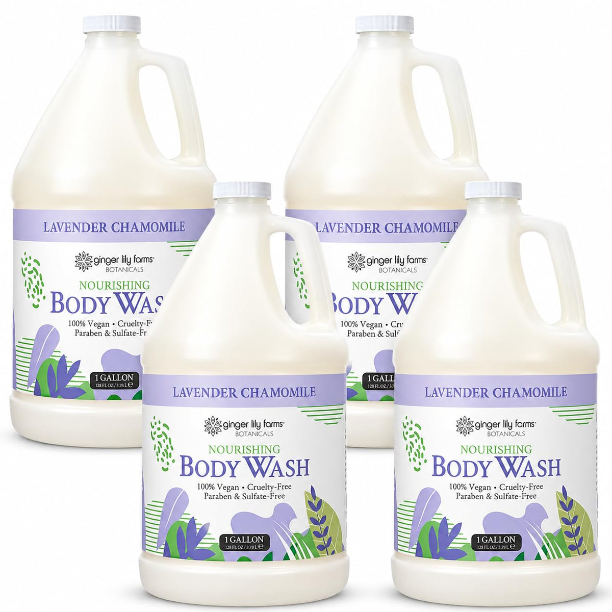 Ginger Lily Farms Botanicals Body Wash, 128oz, Island Tranquility