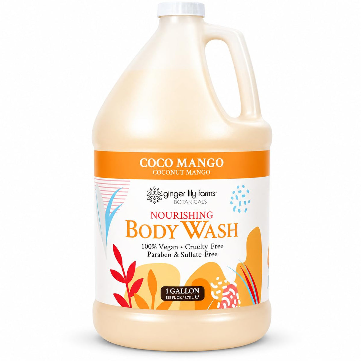 Ginger Lily Farms Botanicals Body Wash, 128oz, Island Tranquility