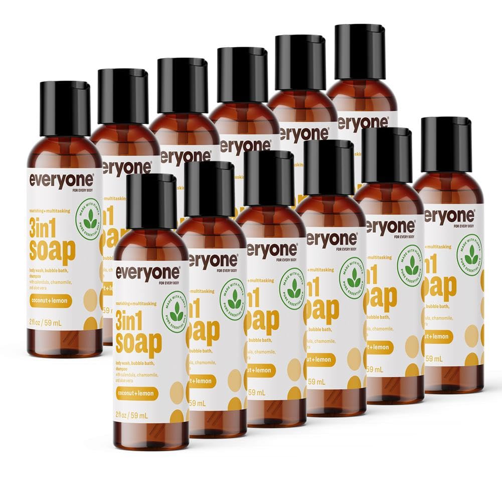 Everyone 3-in-1 Soap Body Wash Shampoo Bubble Bath Unscented 32oz 2pk