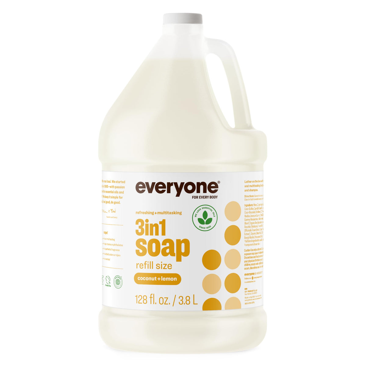 Everyone 3-in-1 Soap Body Wash Shampoo Bubble Bath Unscented 32oz 2pk