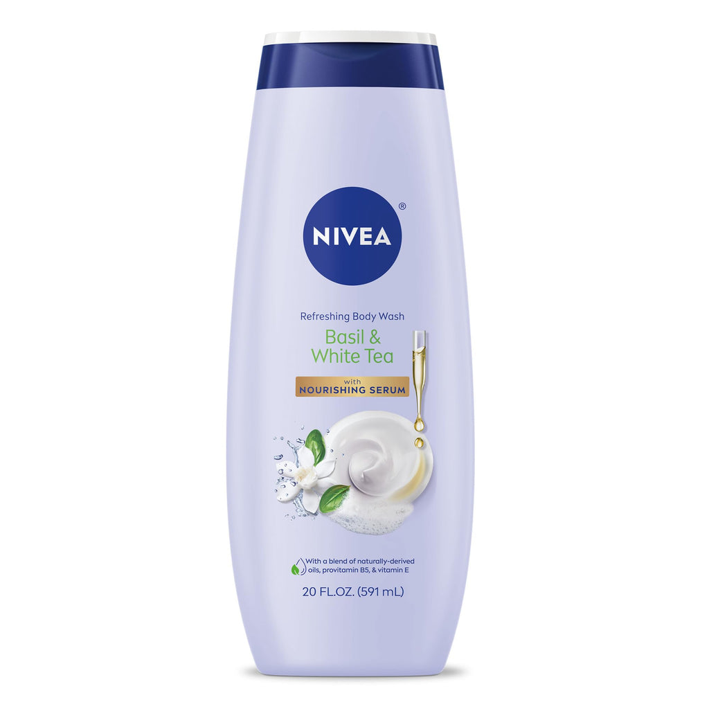 NIVEA Refreshing White Peach and Jasmine Body Wash, 20 FL OZ