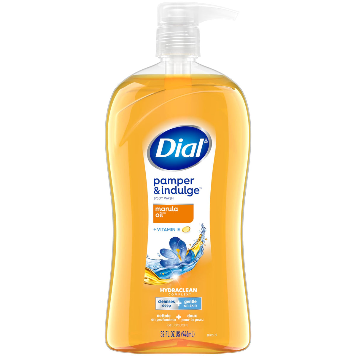 Dial Body Wash, Refresh & Renew Coconut Water, 32 Fl Oz, Hydraclean Complex & Vitamin E, Gentle, Leaves Skin Feeling Nourished, Dermatologist-Tested, No Parabens & Sulfates
