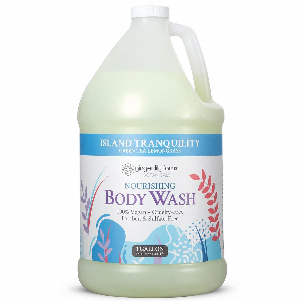 Ginger Lily Farms Botanicals Body Wash, 128oz, Island Tranquility