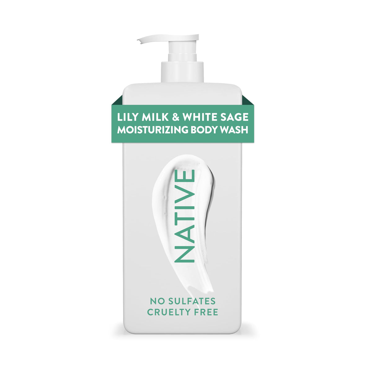Native Moisturizing Body Wash Contains Naturally Derived Ingredients | For Women & Men, Sulfate, Paraben, & Dye Free Leaving Skin Soft and Hydrated | Lemon Balm & Bamboo 18 oz