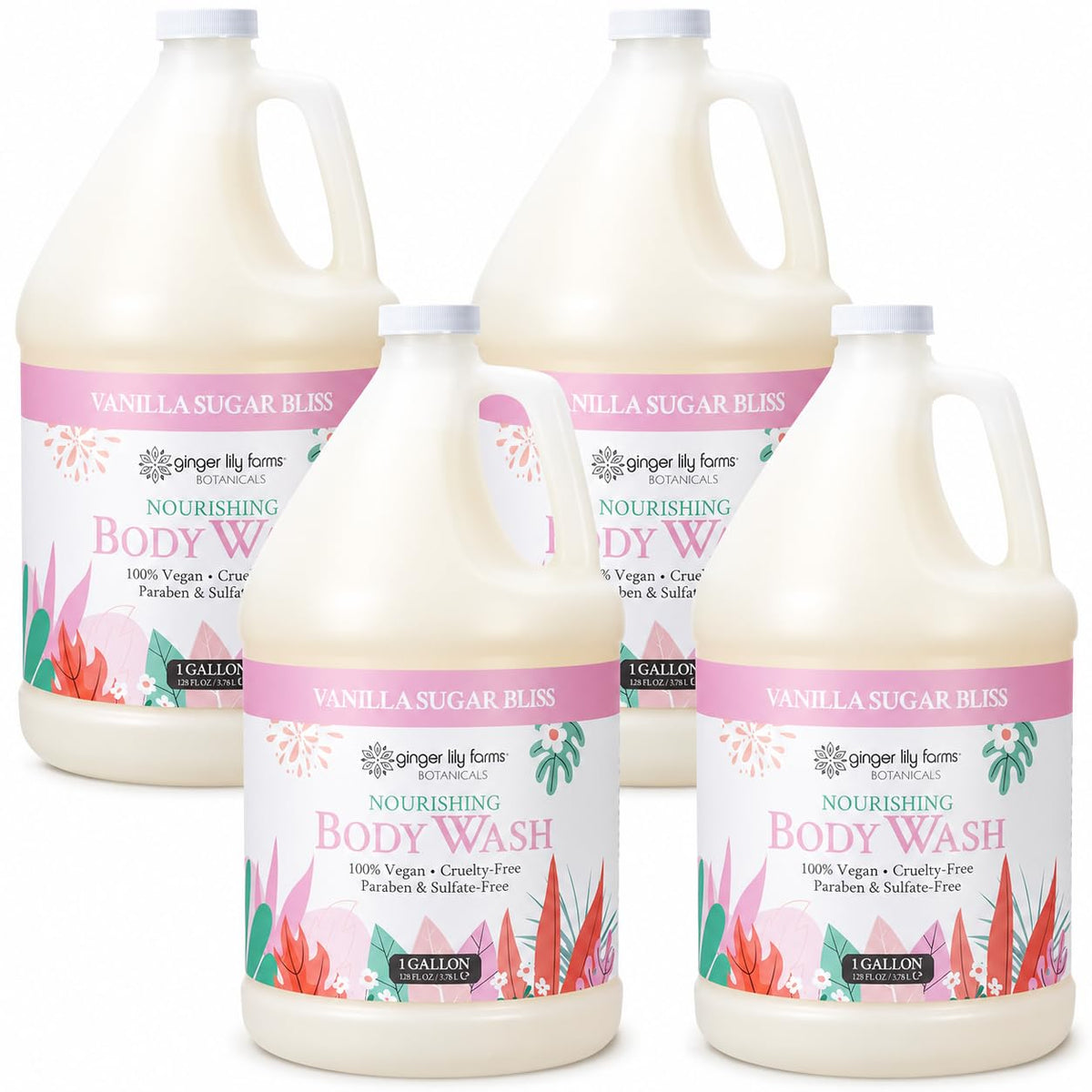 Ginger Lily Farms Botanicals Body Wash, 128oz, Island Tranquility