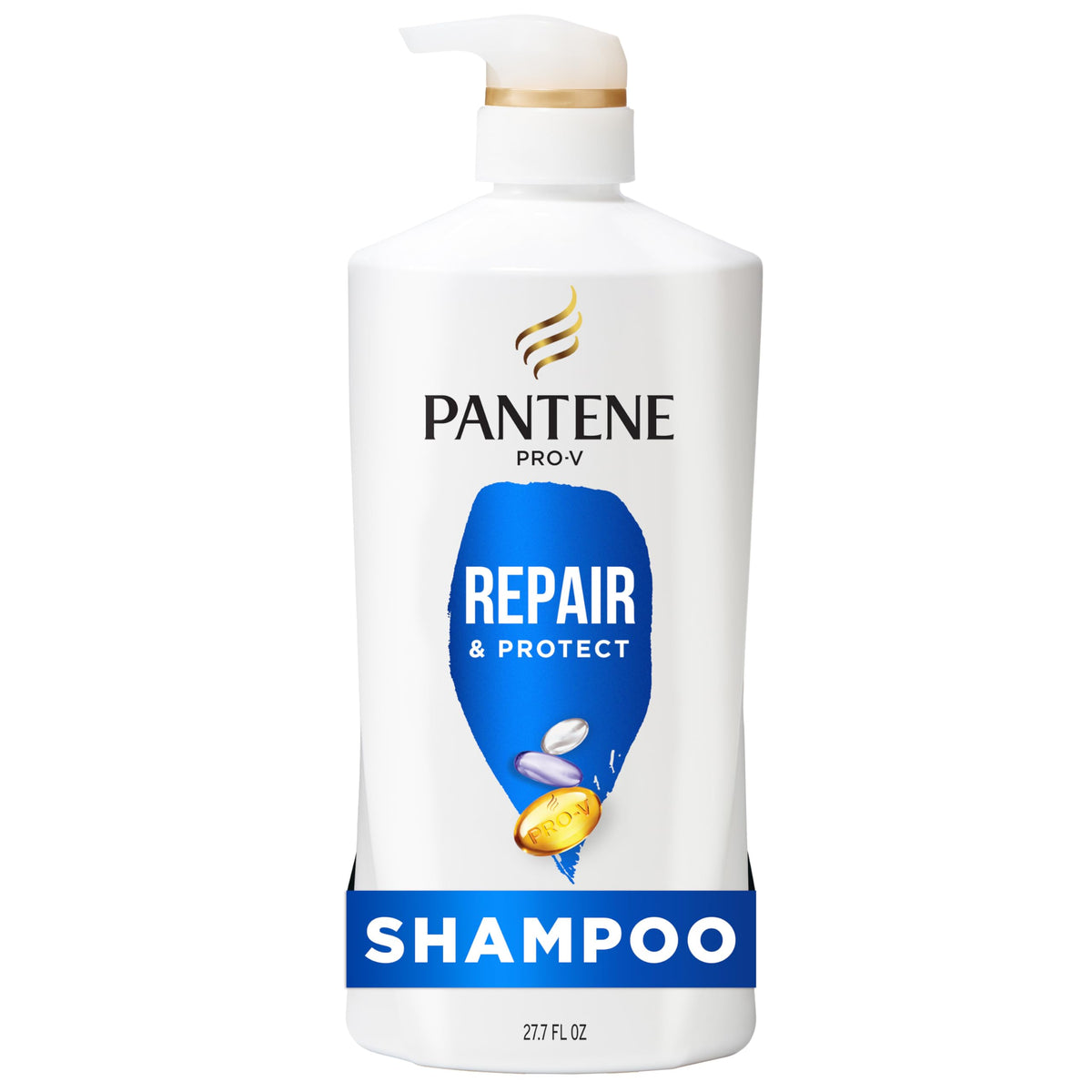 Pantene Shampoo, Daily Moisture Renewal - Pro-V Nutrients for Dry, Color-Treated, Straight to Curly Hair, 72-Hour Hydration & Softness, Paraben Free, Cleanses, Strengthens Bonds, 27.7 Fl Oz