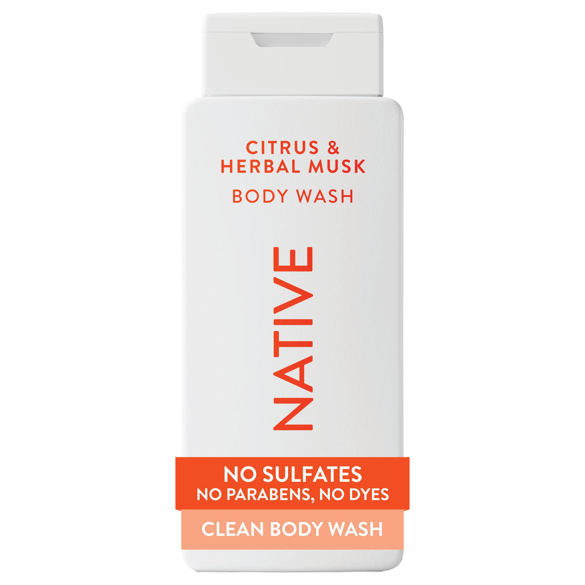 Native Clean Body Wash, Gentle & pH-balanced for Sensitive Skin, 24-Hr Freshness for Women & Men, Vegan & Cruelty-Free, Free of Sulfates, Parabens & Phthalates, Coconut & Vanilla, 18fl oz
