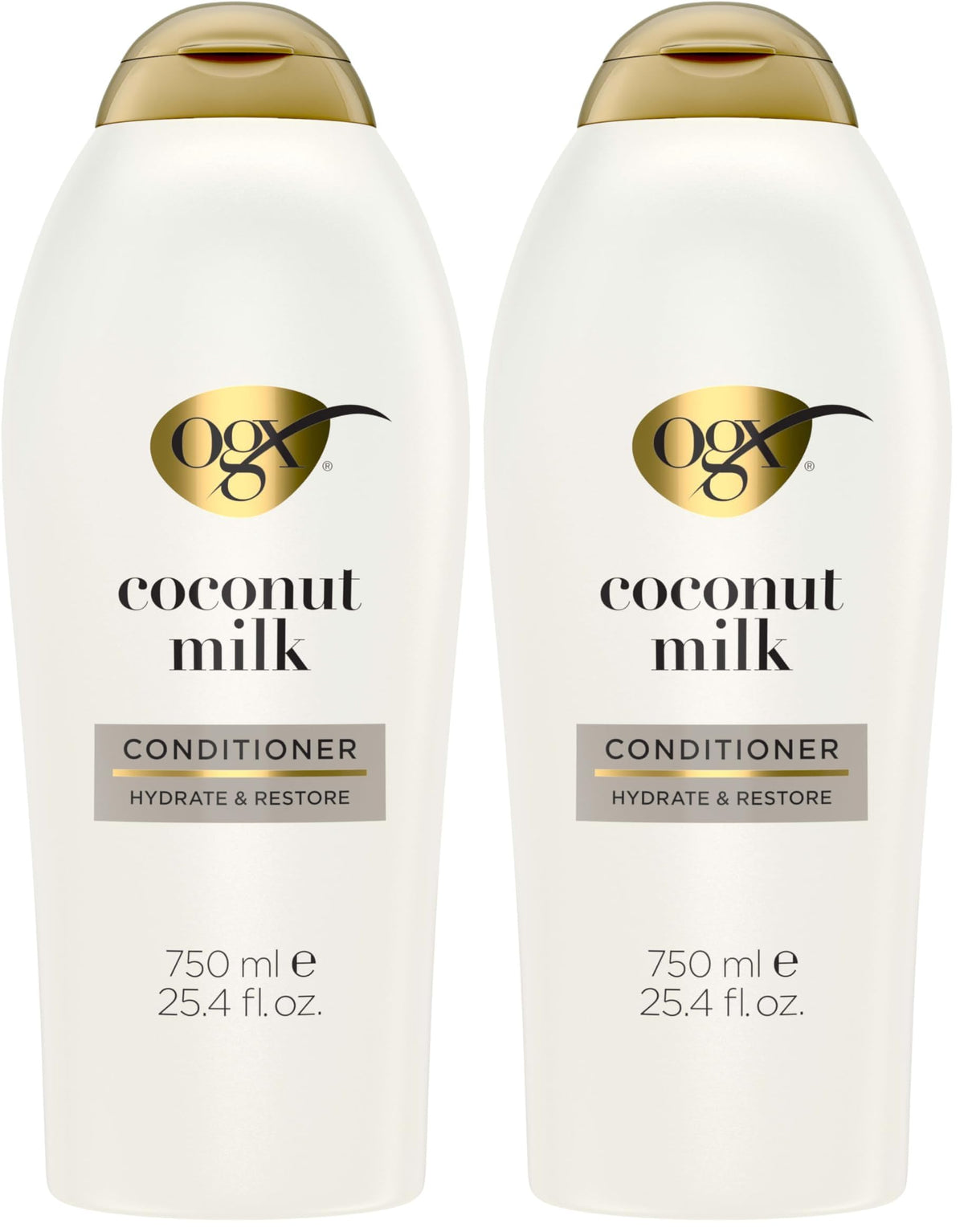 OGX Nourishing + Coconut Milk Conditioner, Hydrating & Restoring Conditioner Moisturizes for Soft Hair After the First Use, Paraben-Free, Sulfate-Free Surfactants, 25.4 fl. oz