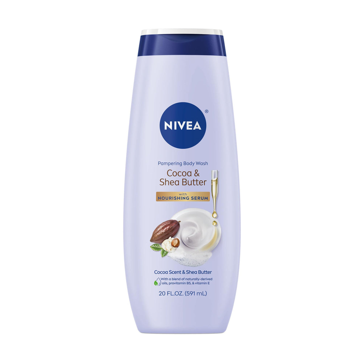 NIVEA Pampering Coconut and Almond Milk Body Wash, 20 FL OZ
