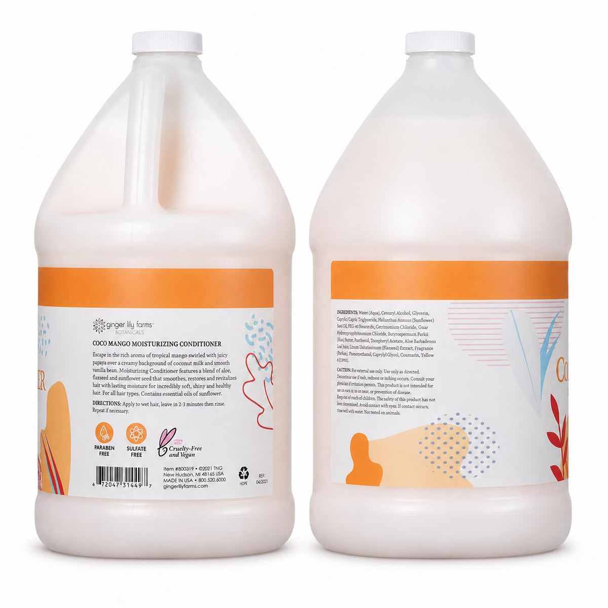 Ginger Lily Farms Botanicals Conditioner, 128oz, Coco Mango