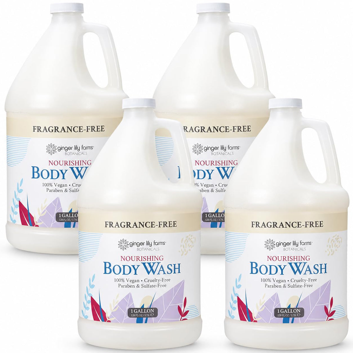 Ginger Lily Farms Botanicals Body Wash, 128oz, Island Tranquility