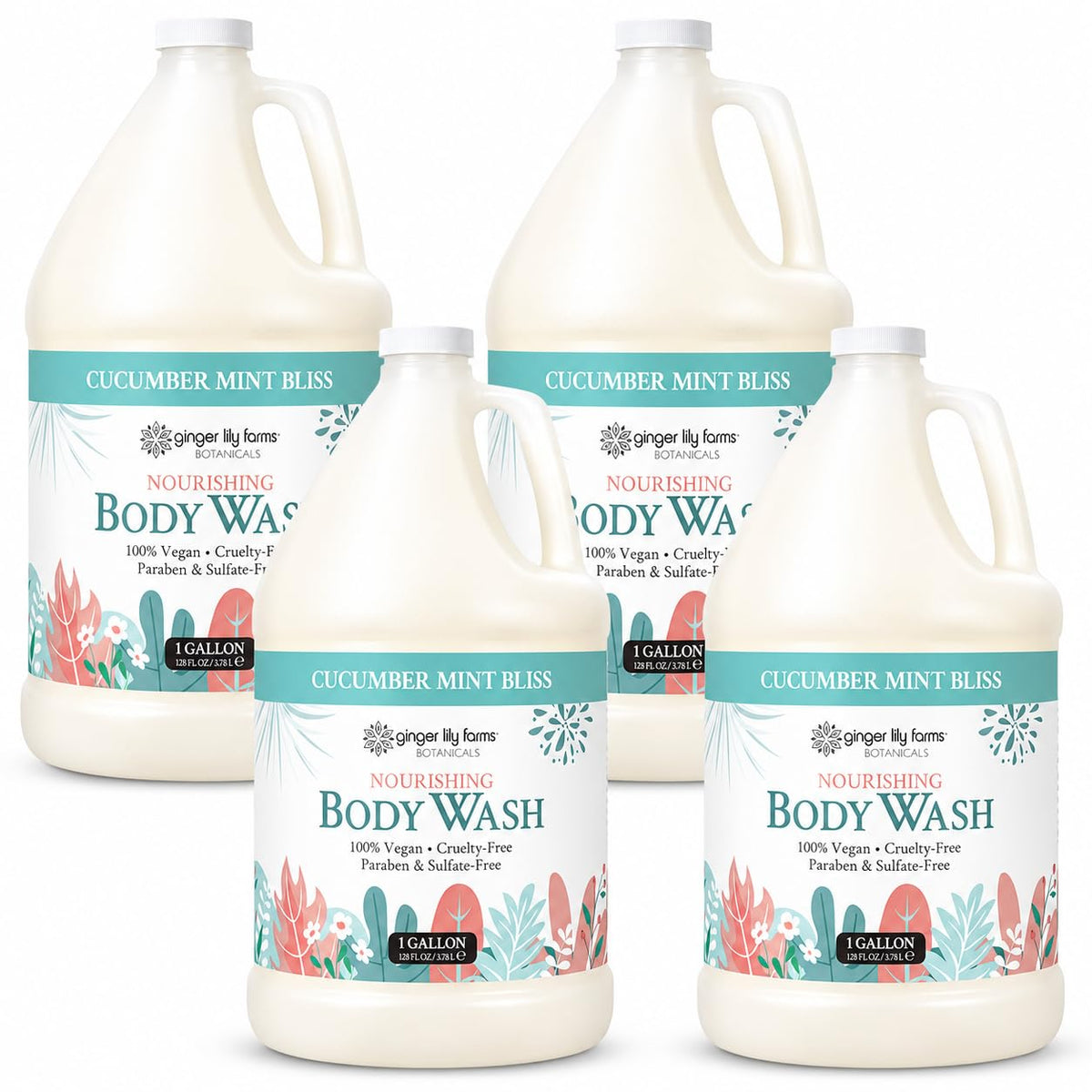 Ginger Lily Farms Botanicals Body Wash, 128oz, Island Tranquility