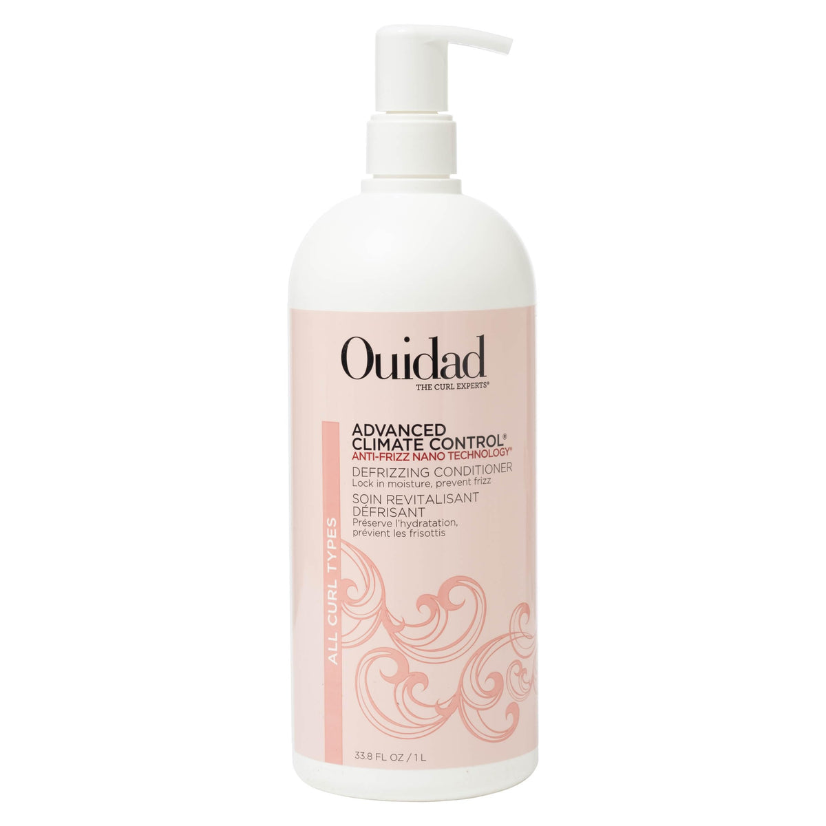 Ouidad Advanced Climate Control Defrizzing Conditioner for Curly Hair – Hydrates, Smooths & Defines Curls, Blocks Humidity & Frizz, Ceramides & Shea Lock In Moisture, All Curl Types, Sulfate-Free
