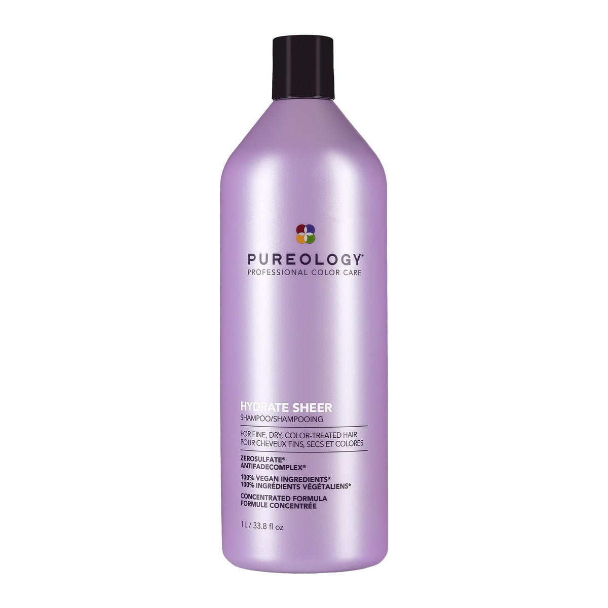 Pureology Hydrate Sheer Conditioner - Lightweight Hydrating Conditioner For Fine or Dry Color-Treated Hair, Silicone-Free & Vegan