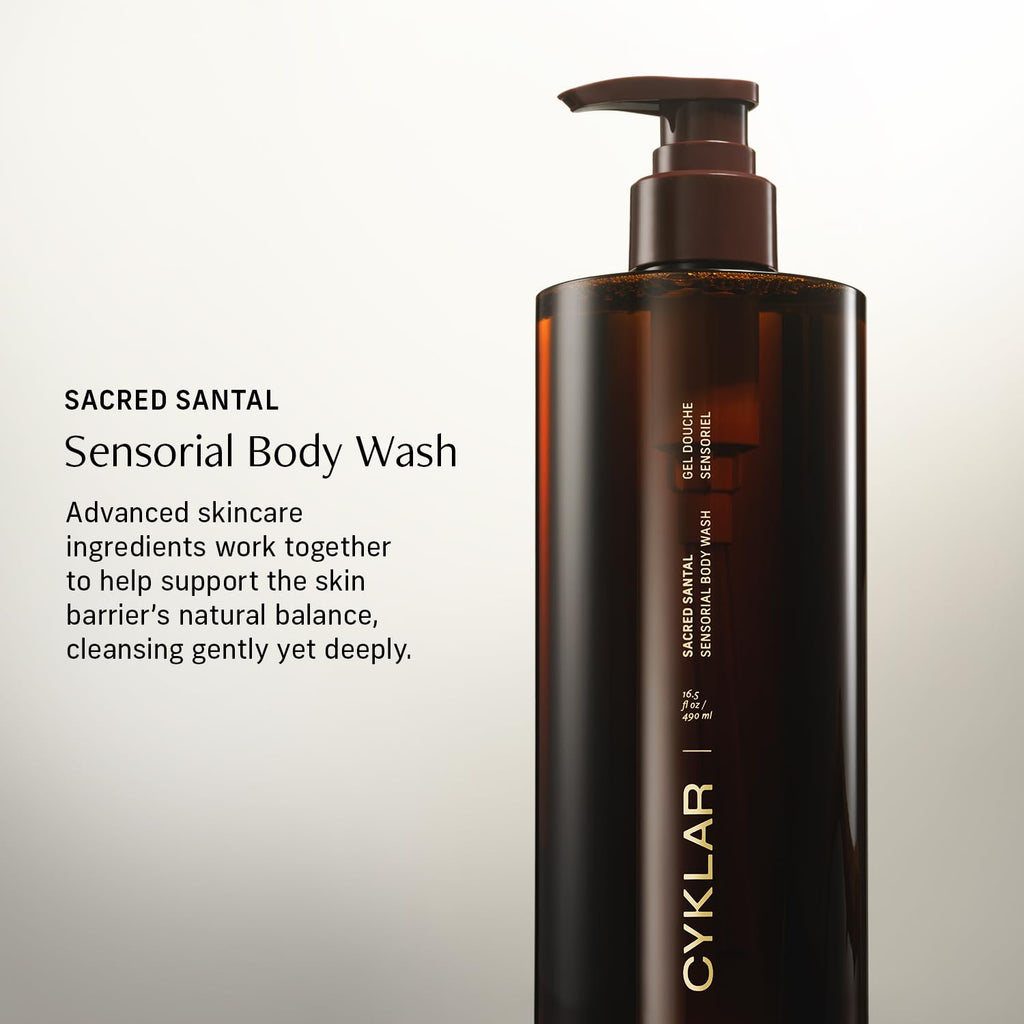 CYKLAR Sensorial Multi-Oil Body Wash Cleanser, Sacred Santal 16.5 Fl Oz