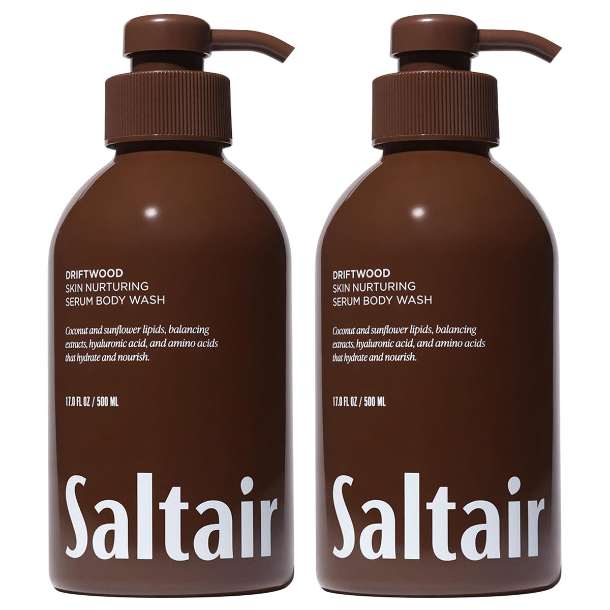 Saltair Body Wash Variety Pack | Santal Coconut Shower Gel Set | 2x 17oz