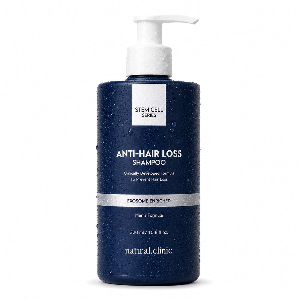 Natural Clinic Exosome Thickening Shampoo for Men with Caffeine, Biotin & Saw Palmetto — Volumizing Shampoo for Thinning, Fine Hair & Scalp Care, Malva Stem Cell Exosome Formula, 320 ml / 10.8 fl oz