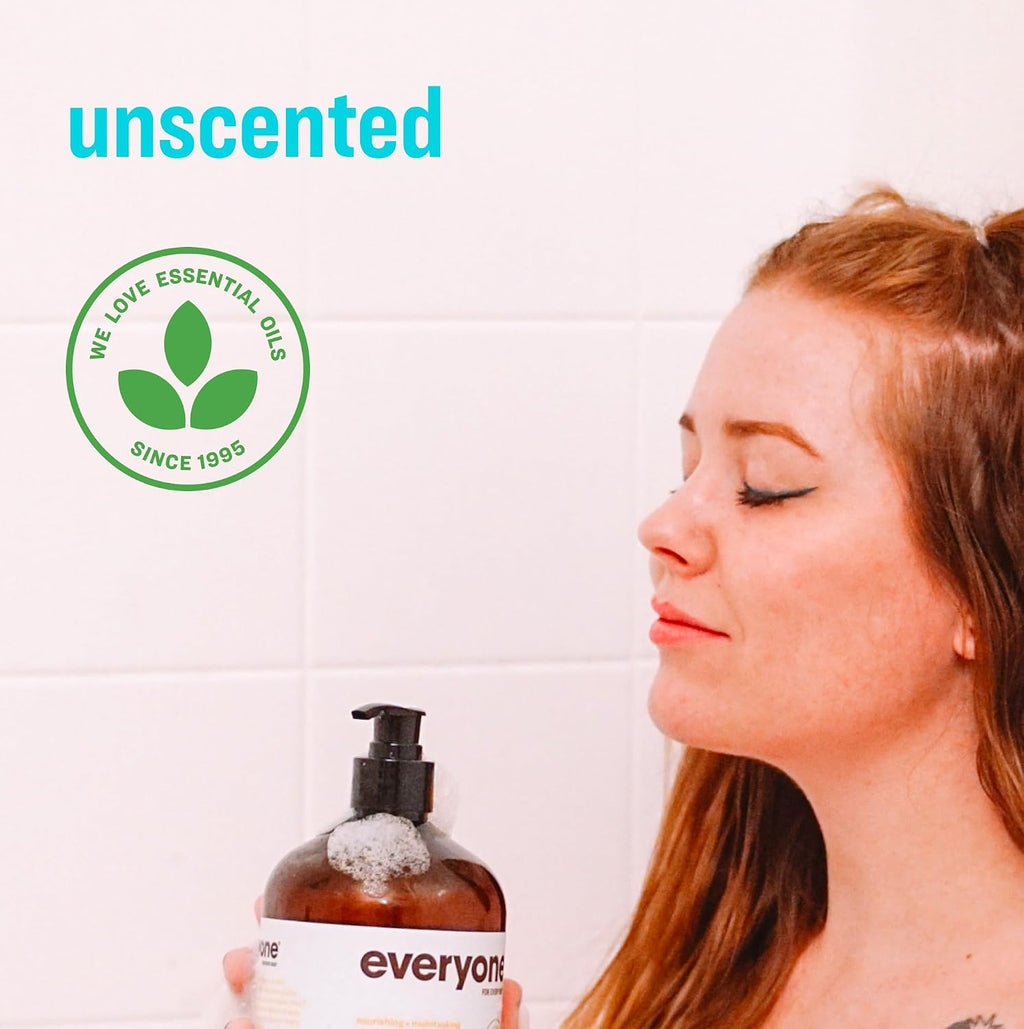 Everyone 3-in-1 Soap Body Wash Shampoo Bubble Bath Unscented 32oz 2pk