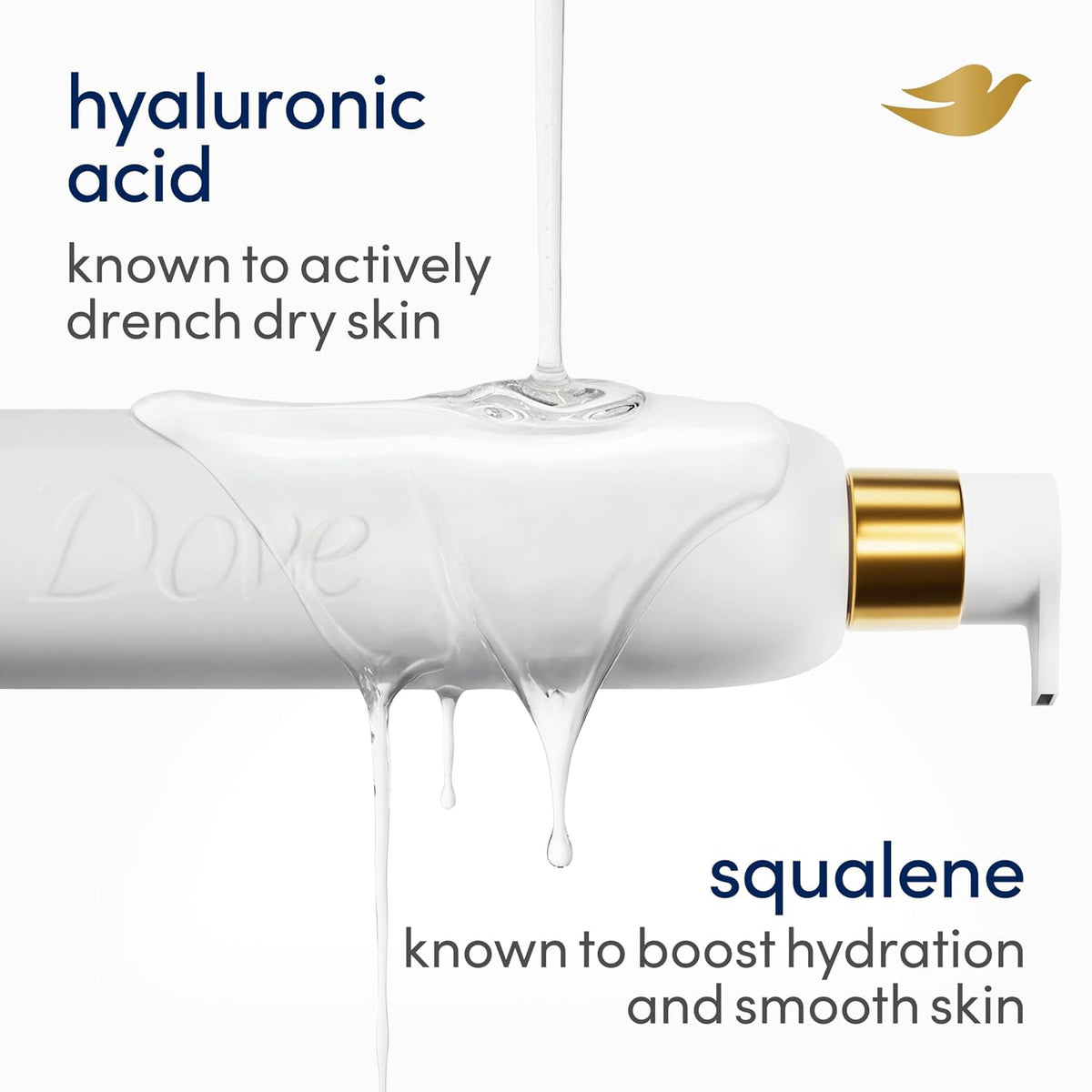 Dove Serum+ Hydration Body Wash Hyaluronic Acid 6% Hydration Serum, 18.5 oz