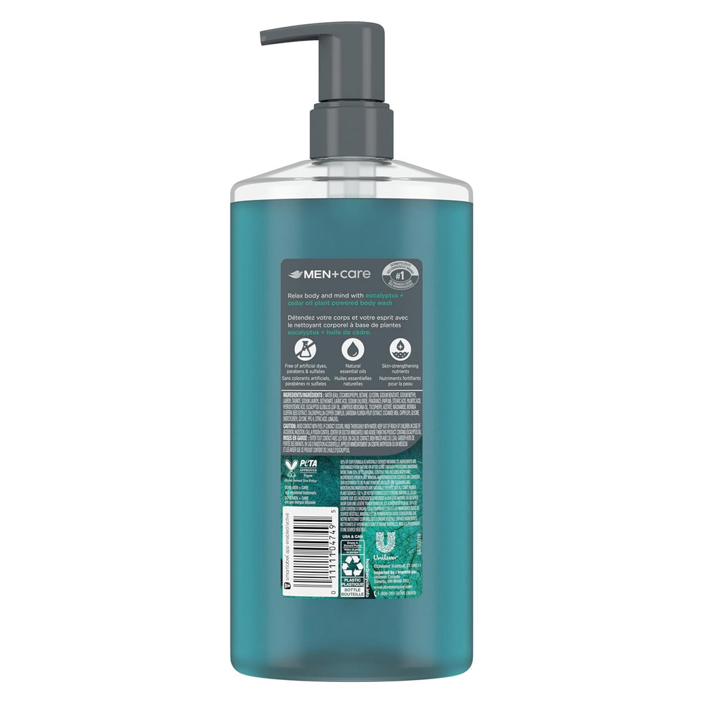 Dove Men Moisturizing Body Wash, Eucalyptus + Cedar Oil, 26oz