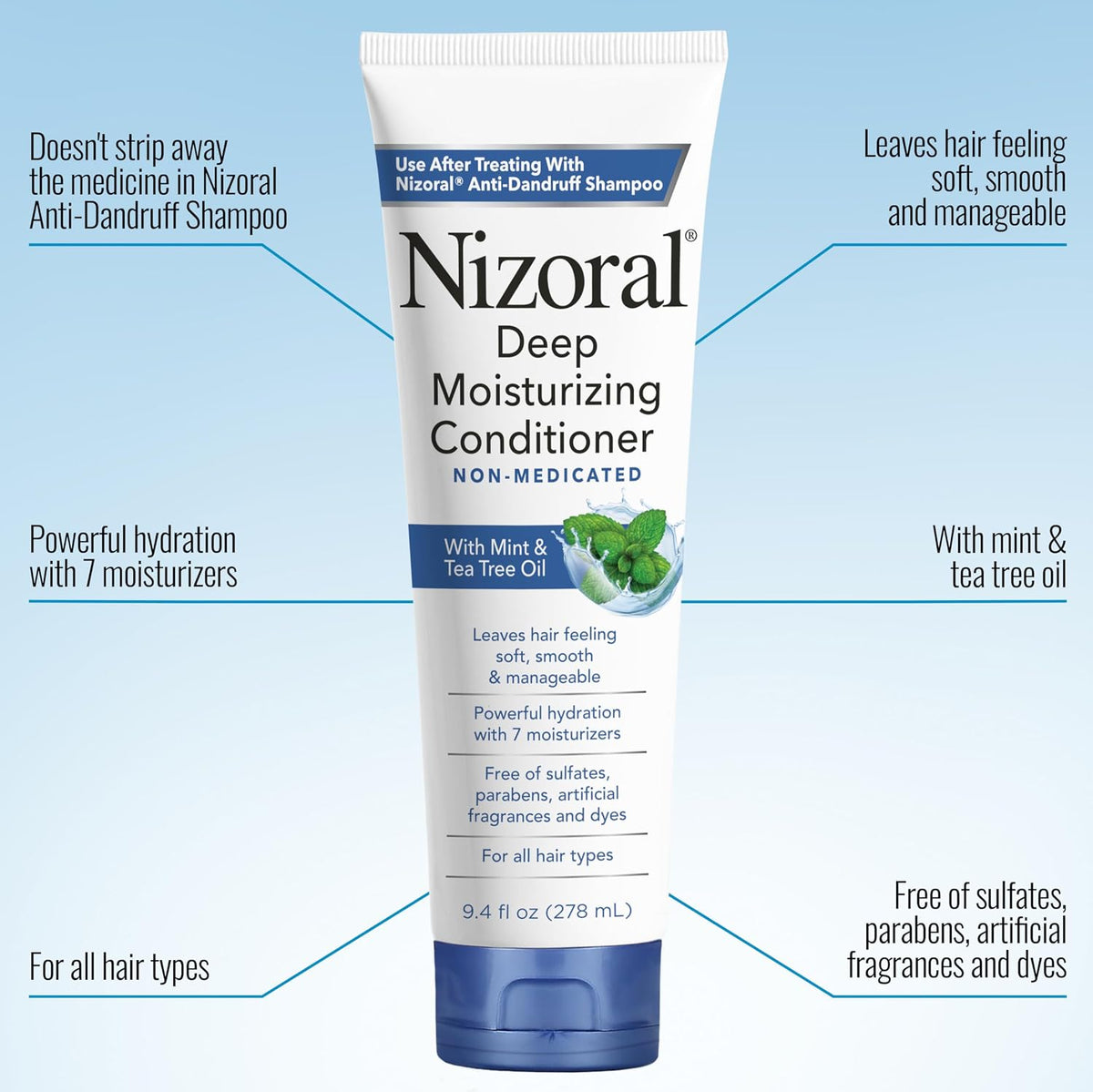 Nizoral Deep Moisturizing Conditioner, 9.4 oz, Anti-Dandruff Conditioner