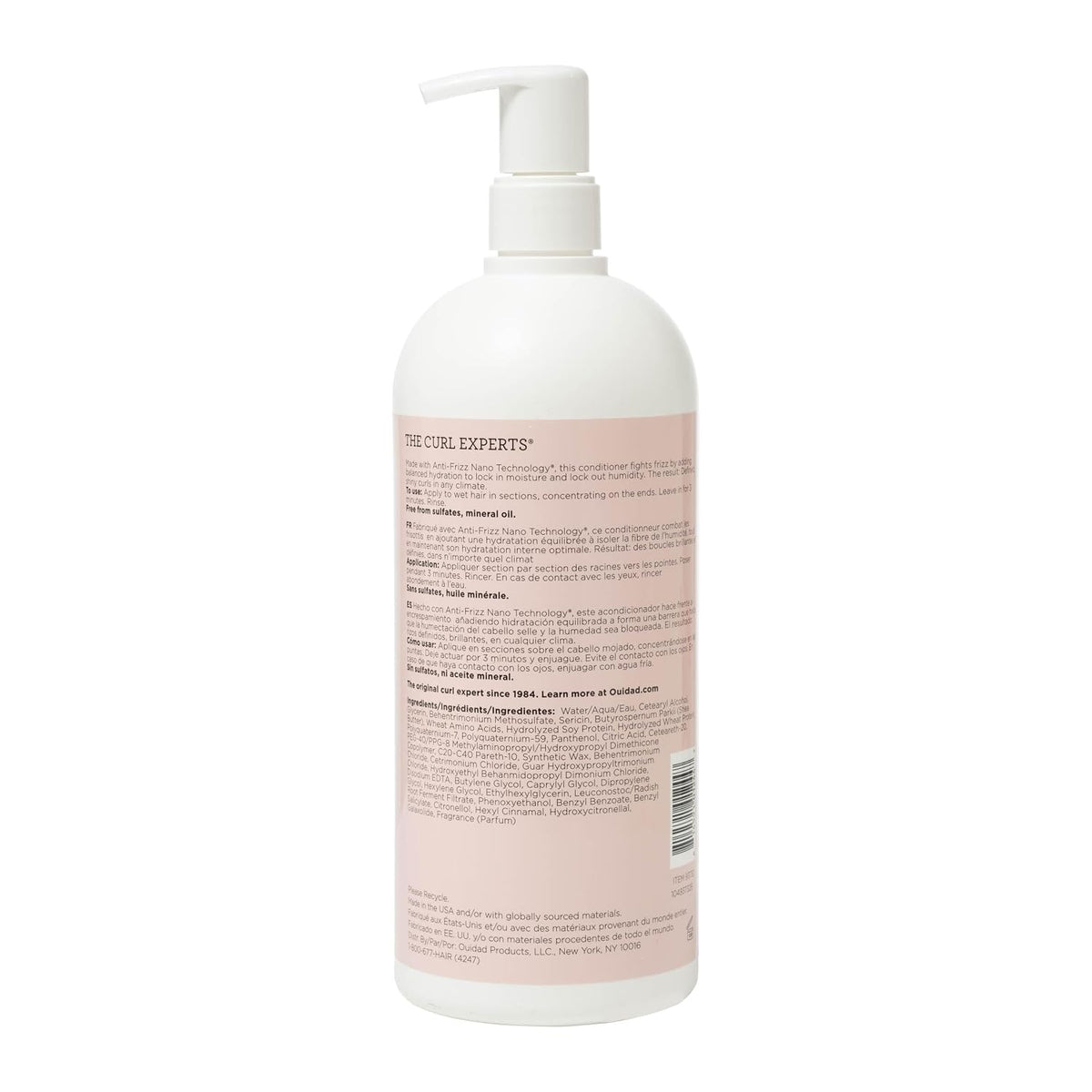 Ouidad Advanced Climate Control Defrizzing Conditioner for Curly Hair – Hydrates, Smooths & Defines Curls, Blocks Humidity & Frizz, Ceramides & Shea Lock In Moisture, All Curl Types, Sulfate-Free