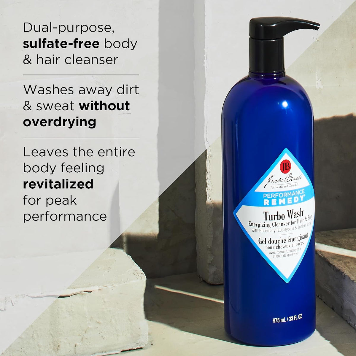 Jack Black Body & Hair Cleanser – Mens Body Wash, Mens Shampoo, Skin Care, Hair Care, Body Wash Men, Sulfate–Free