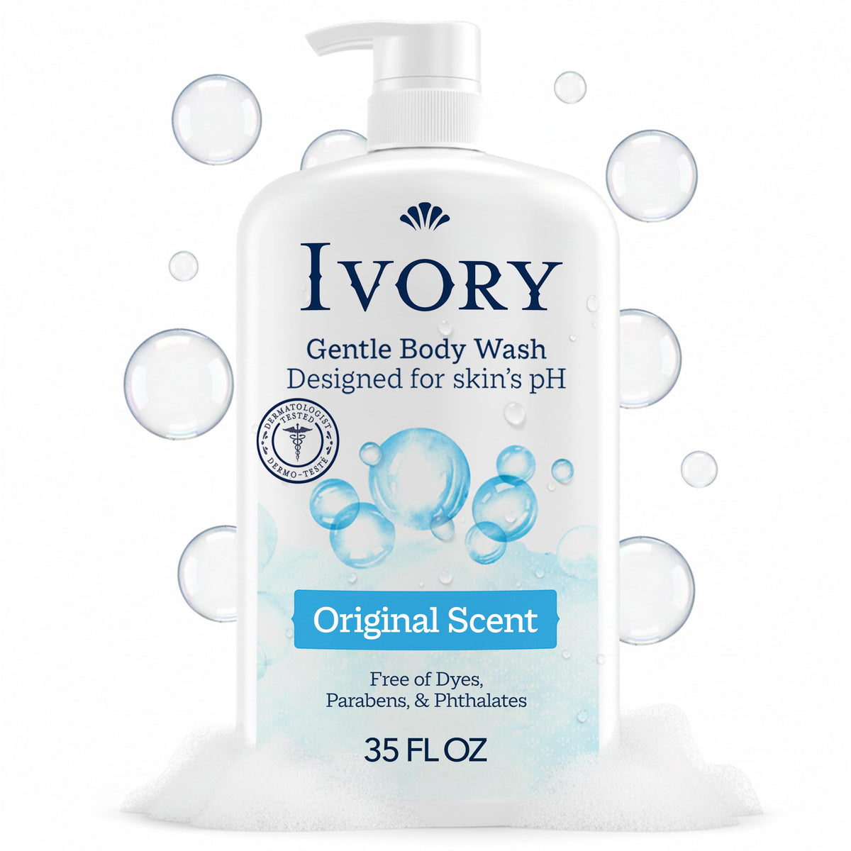 Ivory Body Wash Designed for the Whole Family, Honey Scent, 35 oz
