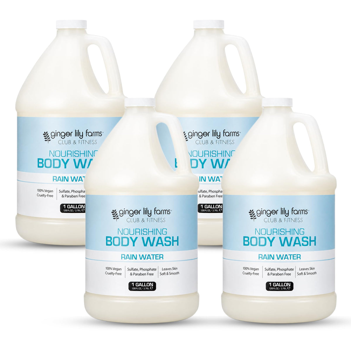 Ginger Lily Farms Club & Fitness Body Wash, 128oz, Fragrance Free