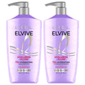 L'Oreal Paris Elvive Hyaluron Plump Shampoo and Conditioner Set for Dry, Dehydrated Hair, 72H Hydrating Hair Care, Infused with Hyaluronic Acid Complex, 53 Fl Oz Set