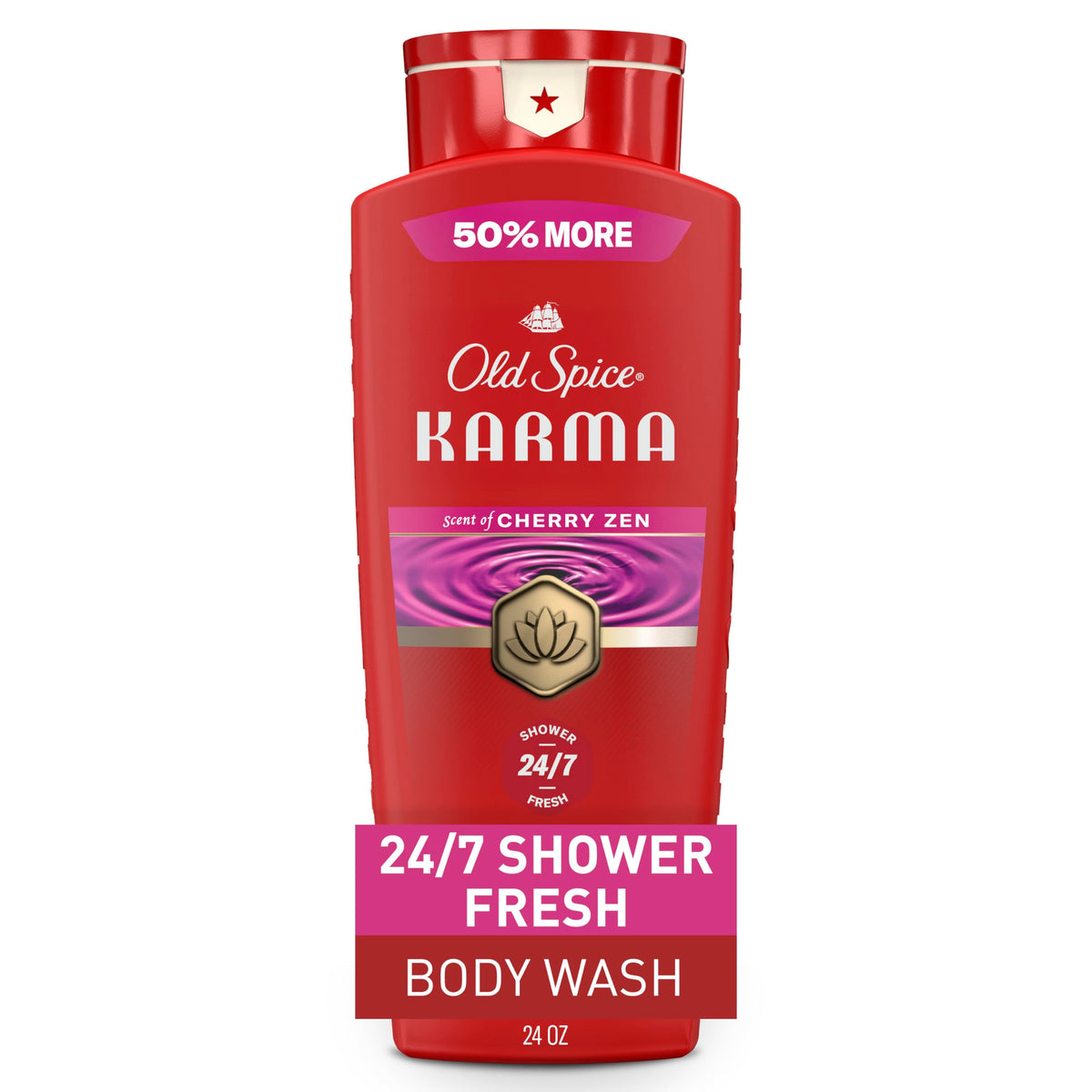 Old Spice Refreshing Body Wash for Men, 3X Defense, 24/7 Shower Fresh with Long Lasting Scent, Red Collection, Swagger with Cedarwood Scent, 24 oz (Pack of 2)