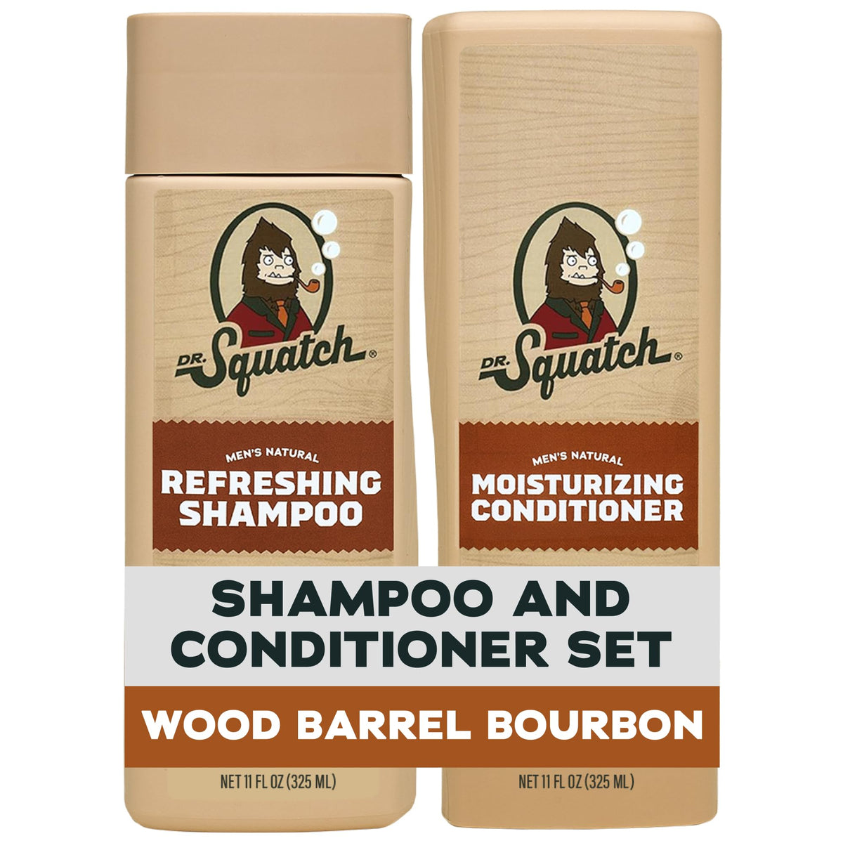 Dr. Squatch Men's Natural Shampoo and Conditioner Set – Sulfate & Paraben Free Natural Shampoo and Conditioner for Men – Scalp Nourishing Formula – Fresh Falls (11 fl oz, 2-Pack)