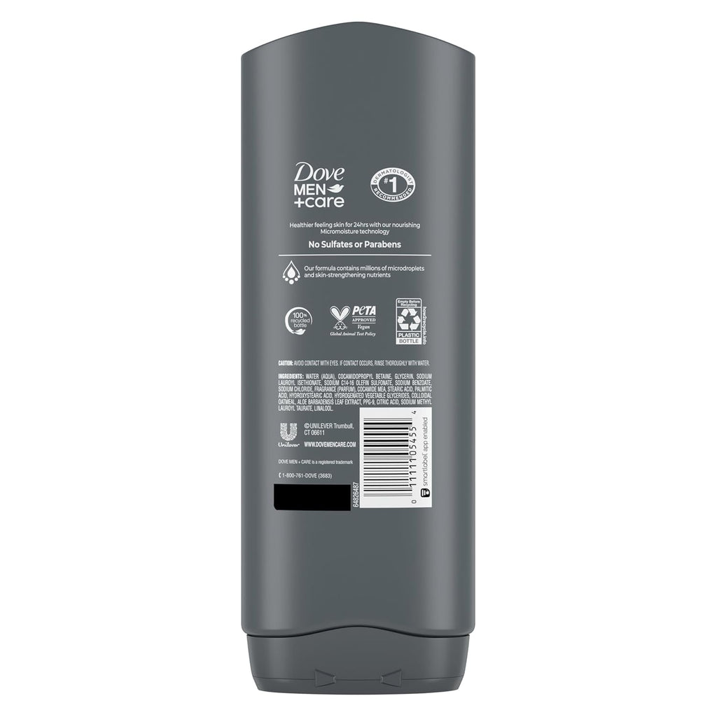 DOVE MEN Body Wash For Hydrated, Smooth Skin, 4 Count, 18 fl oz