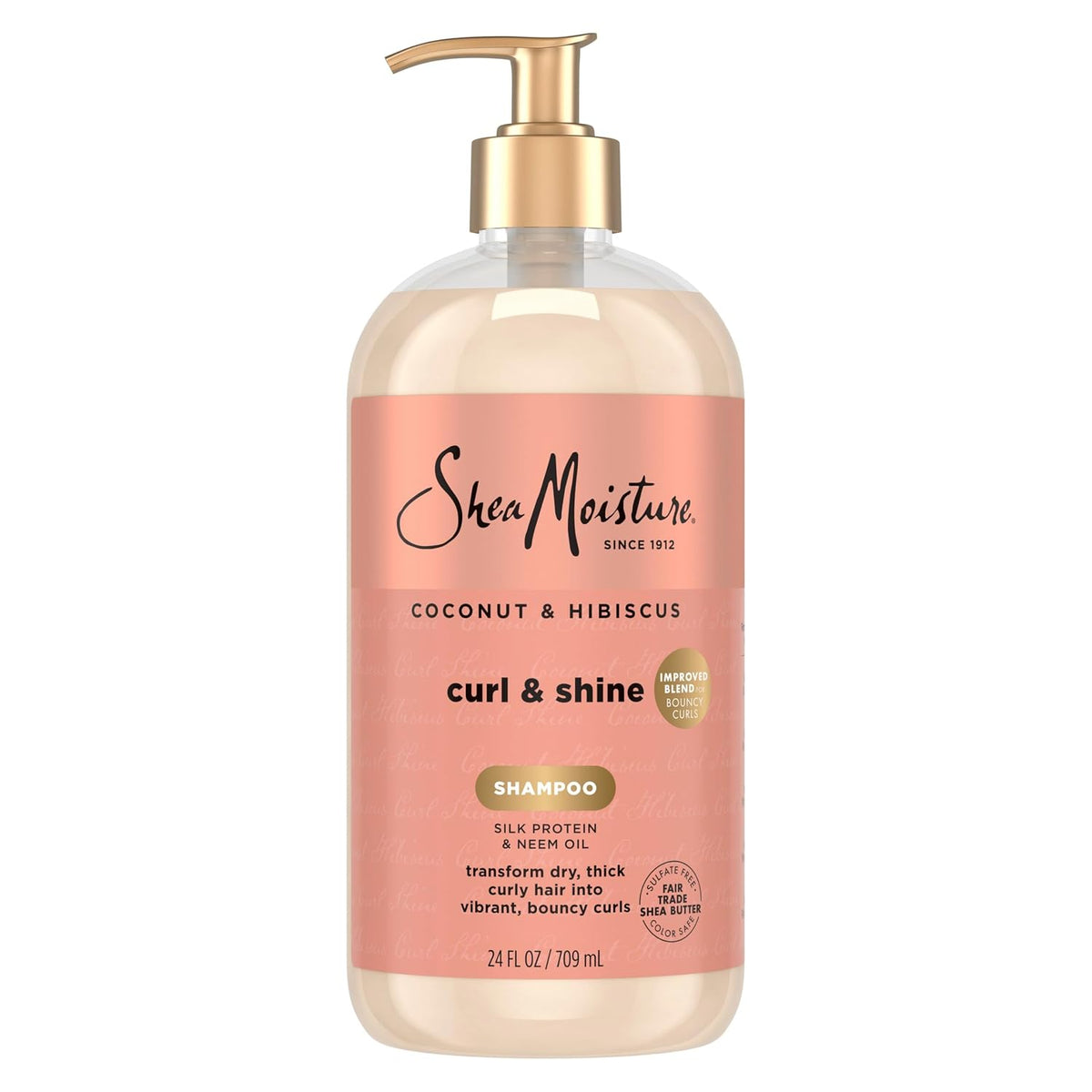 Shea Moisture Coconut & Hibiscus Shampoo for Curly Hair Hydrating 24oz